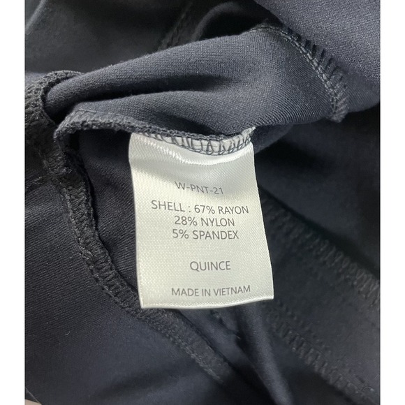 Quince Ultra-Stretch Ponte Bootcut Womens Pants 34x30 Black Athleisure Office - Picture 10 of 10